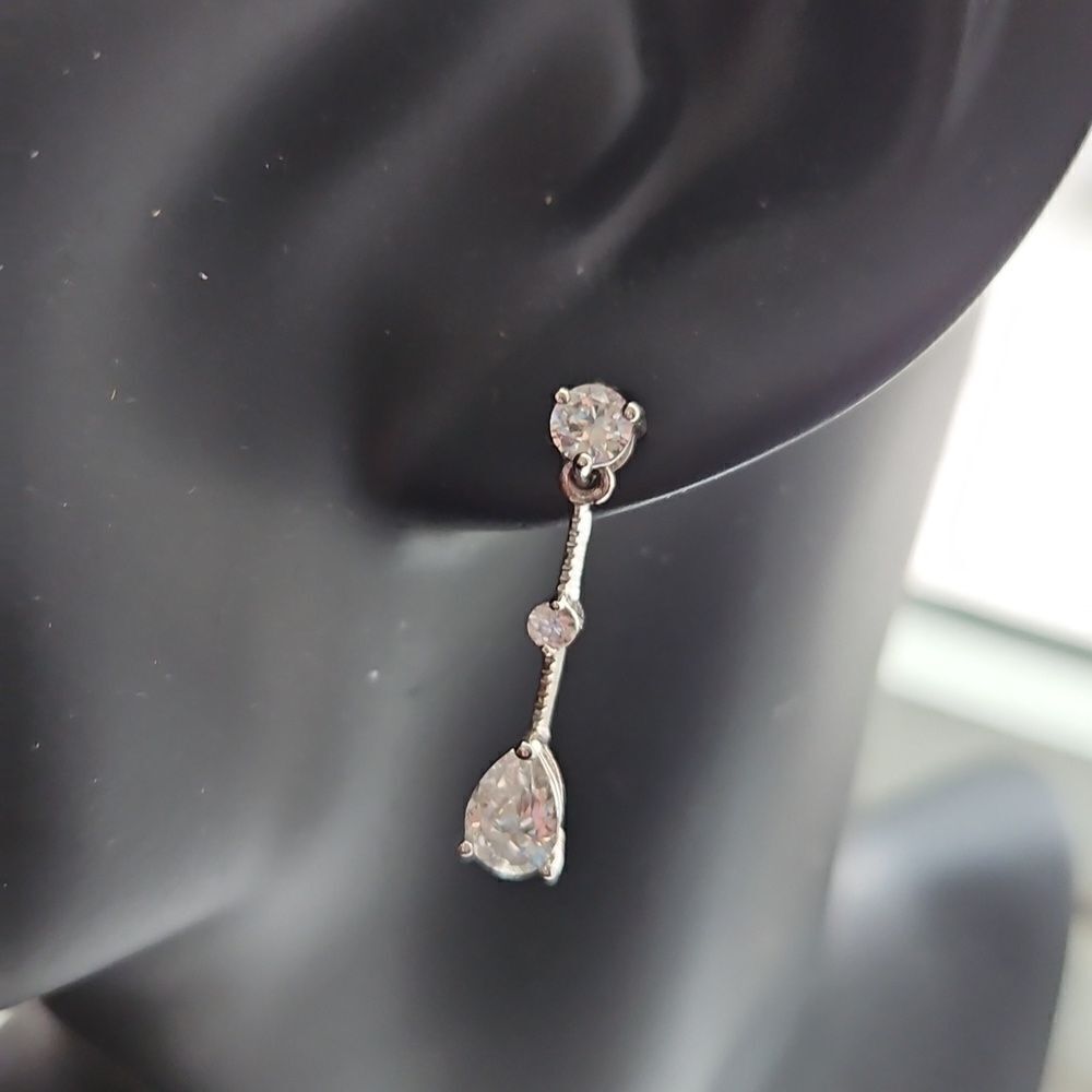 Vintage cubic drop earrings